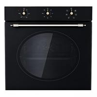 Four électrique encastrable 75L 2800W mural 60cm 24" avec double grill, ventilation, minuterie rétro, vitre, pour cuisine domestique RB60KC-20