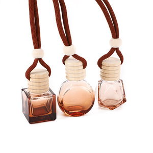 Custom Attar Brown Color <b>Mini</b> Auto Recycled Decorative Apple Car Diffuser <b>Bottle</b> Hanging Perfume - Product Image 2