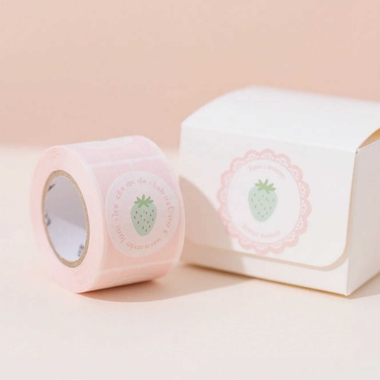 Box Sealing Label Sticker Custom Waterproof Logo Printing Adhesive Rolls Packaging Label for Small Business