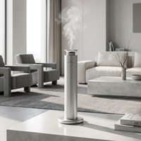 Diffuseur d'arômes commercial sans eau, intelligent, sur pied, en aluminium, alimenté par USB, contrôlé par application et télécommande, pour hôtels