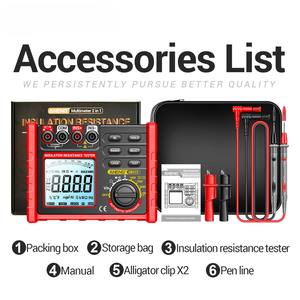 Mh15 Digitale Multifunctionele Meter Automatische Ontlading Isolatie Weerstand <span class=keywords><strong>Tester</strong></span> Voor Ac/Dc <span class=keywords><strong>Voltage</strong></span> <span class=keywords><strong>Abs</strong></span> Lcd Megohmmeter Tools - Product Image 6