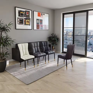 Silla de Escritorio Moderna Minimalista de Cuero PU con Respaldo Alto, Cojín Suave y Grueso, Cómoda y Duradera para Oficina en Casa o <span class=keywords><strong>Apartamento</strong></span> - Product Image 2