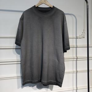 เสื้อยืดผู้ชายผ้าฝ้ายโอเวอร์ไซส์ทรงหลวมแขนสั้นสไตล์วินเทจผ้า100% ซักโลโก้ได้ตามต้องการ - Product Image 2