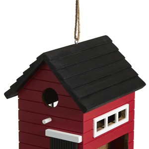 Pajarera de madera con decoración creativa para pájaros pequeños con cierre de botón de registro colgante a precio mayorista - Product Image 3