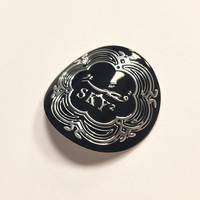 Etiquetas de Epoxi Negras Personalizadas, Diseño Árabe Ornamentado, Etiquetas Autoadhesivas de Lujo para Perfumes, Pegatinas Redondas de Papel Metálico Dorado