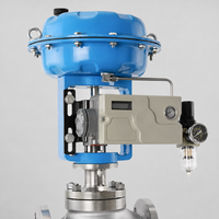 Vanne de régulation à globe pour eau, vapeur, huile, gaz, pneumatique, avec positionneur électro-pneumatique, en acier inoxydable CF8, ANSI Classe 150, OEM