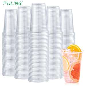 Taza de plástico desechable con tapa plana para mascotas, taza de café, fruta, té, ecológica, con logotipo personalizado - Product Image 1