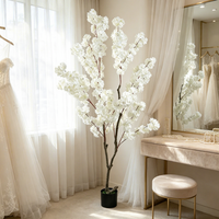 Arbre à fleurs de cerisier artificiel en pot, décoration de mariage, plantes de cerisier artificielles, décorations pour événements et fêtes, directement de l'usine