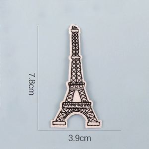 NODA Iron on Embroidery Cute Eiffel Tower Patch for Clothes Decoration - Product Image 5