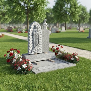 Stèles funéraires en marbre sur mesure, monuments personnalisés, monuments verticaux en marbre blanc - Product Image 2