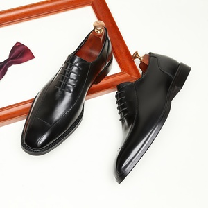 Zapatos Oxford de Vestir de Cuero Genuino Hechos a Mano por Diseñadores de Lujo para <span class=keywords><strong>Hombre</strong></span>, con Cordones, Punta Cuadrada, Casuales, para Negocios, Uso Diario, Bodas, Primavera - Product Image 5