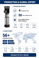 Pompe d'alimentation de chaudière multi-étages 2GC-5-5, 15 kW, 10 m³/h, en fonte pour chaudières et alimentation en eau industrielle