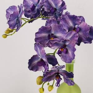 Phalaenopsis Orchid Artificial Flowers 7-<b>Head</b> Curled Edge High Simulation Wedding Decor European <b>Style</b> Home Decoration - Product Image 2