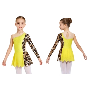 Justaucorps de gymnastique rythmique pour filles de 6 à 16 ans, avec jupe, pour spectacles et compétitions - Product Image 2