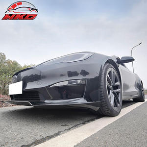 Kit de 3 Piezas de Labio Delantero para Parachoques Estilo Track Pack en Negro Brillante para Tesla Model S 2021-2025, Kit de Carrocería de Alta Calidad - Product Image 2