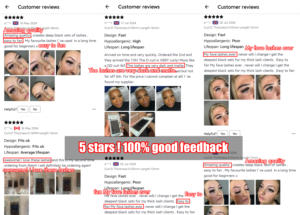 Abonnie Russian Volume Lash Bandejas Extensiones de pestañas de Cachemira <span class=keywords><strong>Negro</strong></span> mate Extensiones de pestañas de visón veganas oscuras - Product Image 6