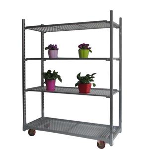 رفوف مصنع دلفنة زهور دانمركية للحضانة من الفولاذ رف معدني قابل للإزالة بأربع عجلات OEM - Product Image 5