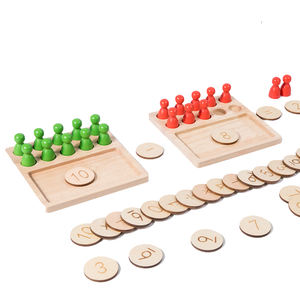 2024 tableau arithmétique Montessori en bois enseignement arithmétique correspondant aux jouets de tableau cognitif numérique - Product Image 5