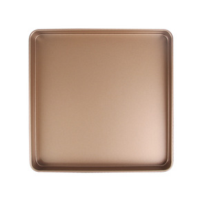 Moule à gâteau carré 28 cm antiadhésif en acier au carbone doré pour gâteau roulé, gâteau de lune, biscuits - Product Image 3