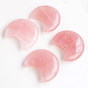 Piedra <span class=keywords><strong>de</strong></span> bolsillo <span class=keywords><strong>de</strong></span> <span class=keywords><strong>luna</strong></span> <span class=keywords><strong>de</strong></span> cuarzo rosa cavada amor curativo <span class=keywords><strong>de</strong></span> cristal natural al por mayor para decoración y regalos - Product Image 4