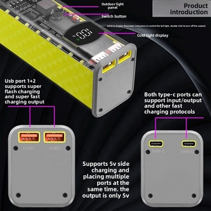Pd45W Détachable 8 Cellules 18650 Batterie Power Bank Case Source de Lumière LED Notebook Kit d'Alimentation Mobile Options de Charge Solaire - Product Image 3