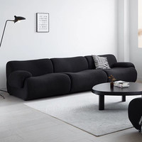 Ensemble de canapés modulaires nordiques, design de luxe léger pour petits salons, style artistique, revêtement en tissu velours d'agneau, polymère