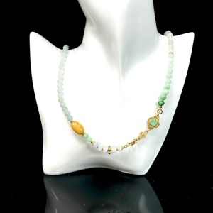 Collar de Jadeíta Birmana Natural de Grado <span class=keywords><strong>A</strong></span>, Collar de Cuentas de Jade de Alta Calidad para Mujer, Joyerí<span class=keywords><strong>a</strong></span> de Jadeíta Birmana con Certificado - Product Image 6