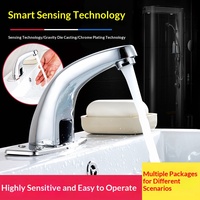 Robinet à capteur entièrement automatique, eau chaude/froide, infrarouge intelligent, en cuivre, à poser sur comptoir, moderne, simple, pour usage domestique