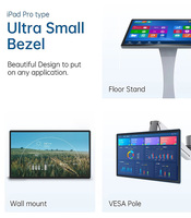 Nouvel écran tactile capacitif robuste de 21,5 pouces 1080p à haute luminosité, montage mural, écran LCD TFT IPS, étanche IP65, industriel