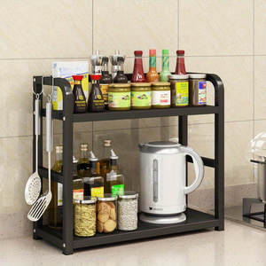 Étagère de cuisine sur pied étagère de rangement pour condiments accessoires et articles de contact non alimentaire pour épices multi-niveaux métal moderne - Product Image 4