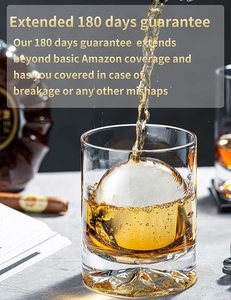 Vasos de Cristal Soplado a Mano <span class=keywords><strong>para</strong></span> Cócteles Doble Old Fashioned, Vasos de Whisky Sólidos, Vasos Lowball - Product Image 5