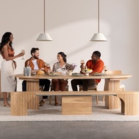 Table à manger extensible multifonctionnelle en bois de style nordique américain, pliable et escamotable, invisible, pour la maison