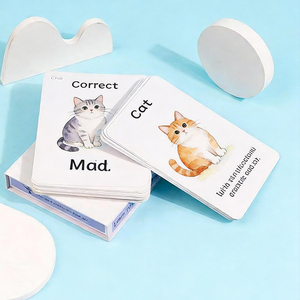 Tarjetas de Memoria con Dibujos Animados para Niños, Tarjetas de Aprendizaje del Vocabulario en Inglés, Tarjetas Cognitivas para la Educación Temprana de Niños Pequeños y Preescolares - Product Image 3