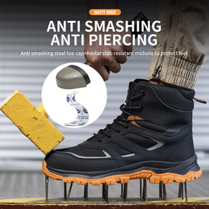 Nuevas Botas de Seguridad Negras de Moda, Antideslizantes y Resistentes al Desgaste, con Suela de Goma de Alta Calidad - Product Image 2