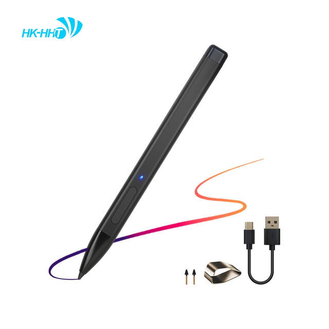 HK-HHT Rechargeable Slim Metal Pen 2 for Microsoft Surface Pro 12/11/10/9/8/7/6/5/4/3/X 4096 Pressure Palm Rejection Stylus