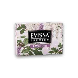 Savon Premium à la Lavande EVISSA 150g - Barre de Savon Florale Hydratante et Relaxante - Lot de 24 Pièces en Boîte - Product Image 1