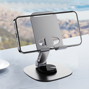 360 °   Supporto Girevole in Metallo per Telefono, Pieghevole e Regolabile in Altezza, per <span class=keywords><strong>iPhone</strong></span>, Samsung, Tablet, Scrivania, Ufficio, Casa - Product Image 4