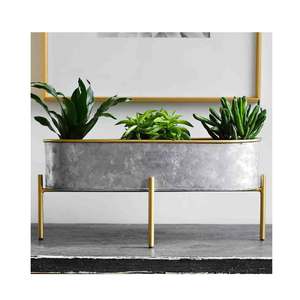 Size Decorative Galvanized Iron <b>Planters</b> with Stands for Living Room Decor Top Selling Metal <b>Flower</b> <b>Pots</b> <b>Planters</b> Best Seller - Product Image 1