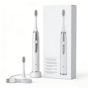 Brosse à dents électrique sans fil en gros, charge sans fil, 31200 cycles, 3 vitesses, étanche IPX7, longue autonomie, kit de 2 têtes de rechange - Product Image 1