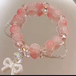 NYY Versatile Niche Stock Wholesale Unique Novel Style Beaded Tassel Bangles High <strong>Aesthetic</strong> Crystal <strong>Bracelets</strong> for Women Girls - Product Image 5