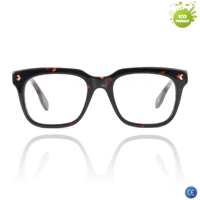 Montures de lunettes carrées classiques en acétate Mazzucchelli biodégradable certifiées ISO9000, lunettes optiques pour hommes