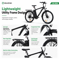 Bicicleta Eléctrica Urbana de Aluminio de 26 Pulgadas para Desplazamientos Diarios