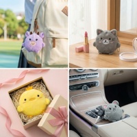 Porte-monnaie en peluche avec fermeture éclair, porte-clés, sac à monnaie de dessin animé, breloque, petite bourse à monnaie Kawaii pour femmes et filles