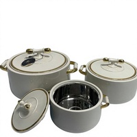 Conteneur alimentaire isotherme en acier inoxydable avec couvercle et poignées, grande capacité, boîte thermique au design moderne et minimaliste, vente en gros usine