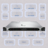Server Rak DL360 Gen10 Plus Gen11 Gen9 Gen12 1U HDD SAS SATA PCIe Penyimpanan NAS Memori Datacenter Enclosure