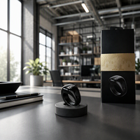 Bague connectée de prière musulmane en gros avec écran OLED, contrôle par application, compteur numérique de tasbih islamique Sunriser