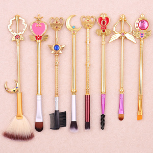 Lot de 8 pinceaux de maquillage professionnels <span class=keywords><strong>Sailor</strong></span> <span class=keywords><strong>Moon</strong></span> Magic Girl pour estomper la poudre, personnalisables avec logo privé, OEM, ODM, en gros - Product Image 1