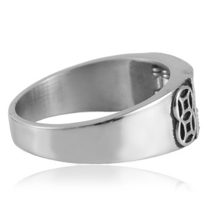 European American Style <b>Titanium</b> Steel Abacus <b>Ring</b> Retro Punk Women's Hollow Geometric Fashion Jewelry 21055 - Product Image 3