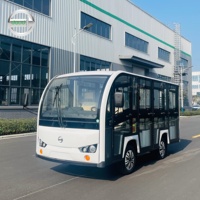 DAOD Véhicule de tourisme électrique panoramique 11 places avec sièges confortables, bus touristique pour visites des îles, entièrement fermé, entretien facile