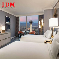 IDM Luxuriöse Massivholz-Hotelzimmermöbel, Maßgeschneiderte Komplettlösung für 5-Sterne Moderne Apartments